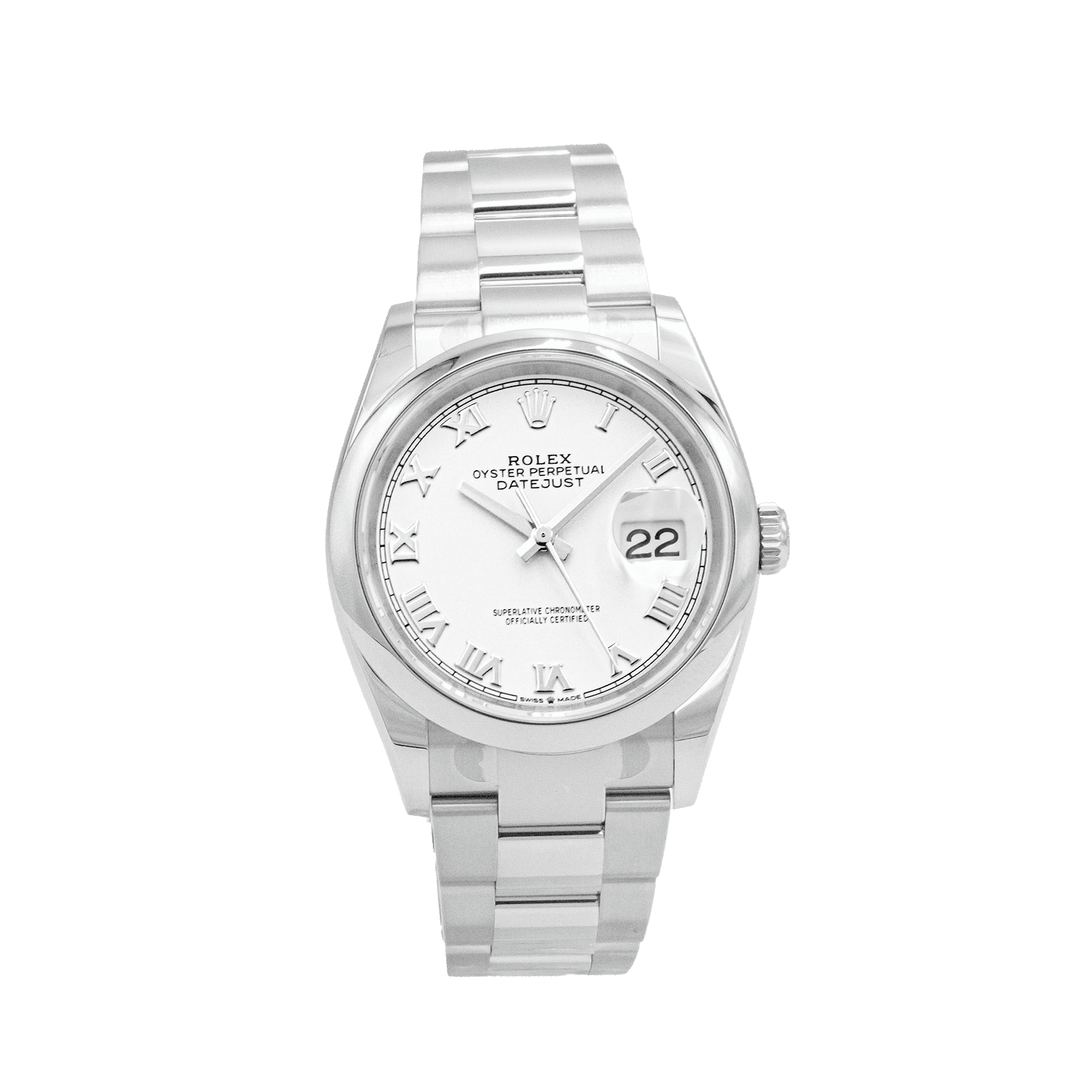 Rolex Datejust White Roman Dial 36mm Rolex Datejust White Roman Dial 36mm