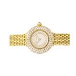 Cartier 24mm Yellow Gold Watch with Diamond-Studded Dial