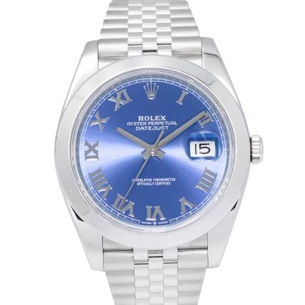 Rolex Datejust 41mm 126300 Stainless Steel Blue Roman Dial