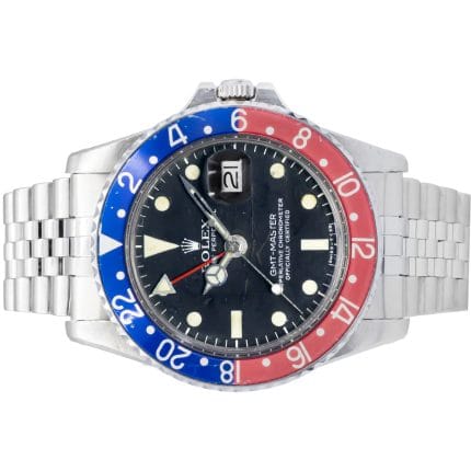 Rolex GMT-Master 40mm 1675 Pepsi Stainless Steel Vintage Black Dial