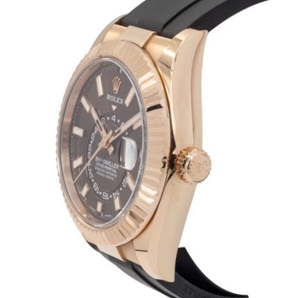 Rolex Sky-Dweller 42mm Rose Gold Chocolate Index Dial 326235