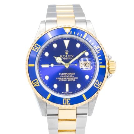Submariner Date 40mm 16613 Two Tone Steel Yellow Gold Blue Dial